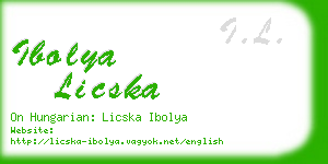 ibolya licska business card